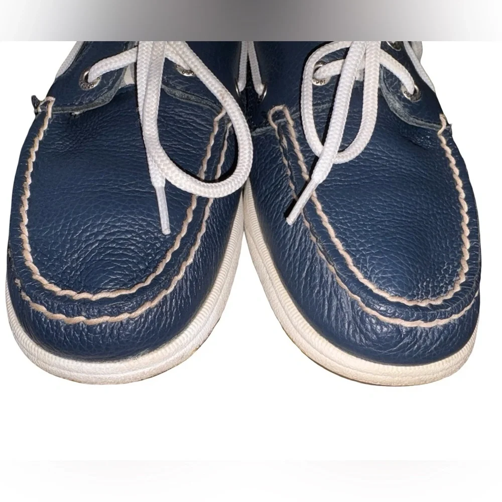 Sperry Top-Sider Leather Boat Shoes Navy Blue Women’s Size 7M Nautical Preppy